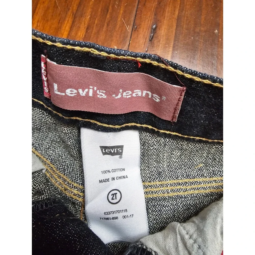 Levi Boys Workwear Carpenter Jeans Dark Wash Denim 2T Vintage 2006 NWT